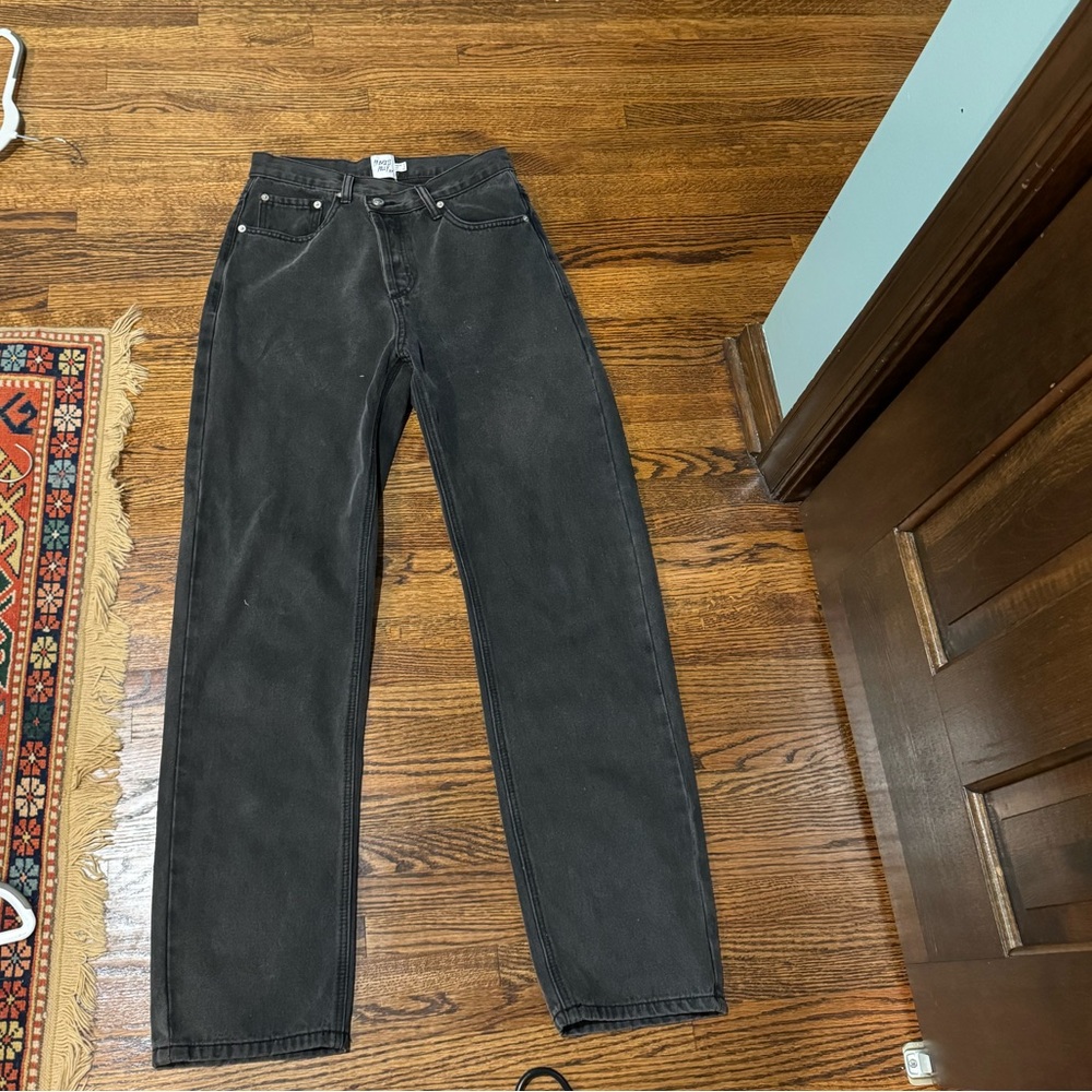 Princess Polly Black Asymmetric Jeans